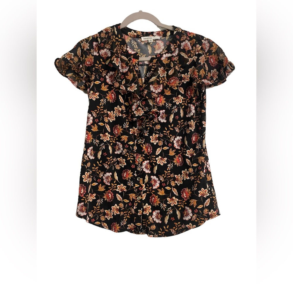Floral Black Women's Top